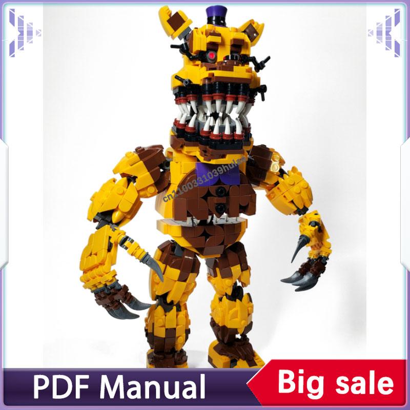 Withered Bonnie Springtrap Mimic Building Blocks Set Accessory Decoration Adults Bricks Decoration Christmas Gift