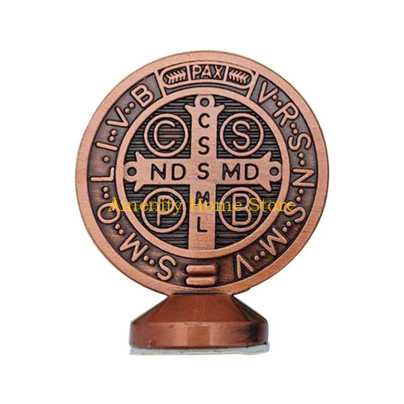 F26C Metal Christian for Cross Jesus Figurine Catholic Religious Holy Ornament