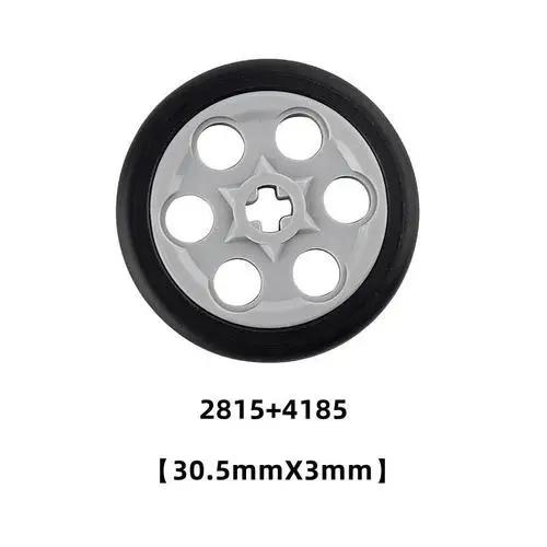 MOC High-Tech Tire Wheel Hub DIY Bricks Car Truck 44309 70695 15413 Construction Building Blocks Compatible Motorcycle Race Toys