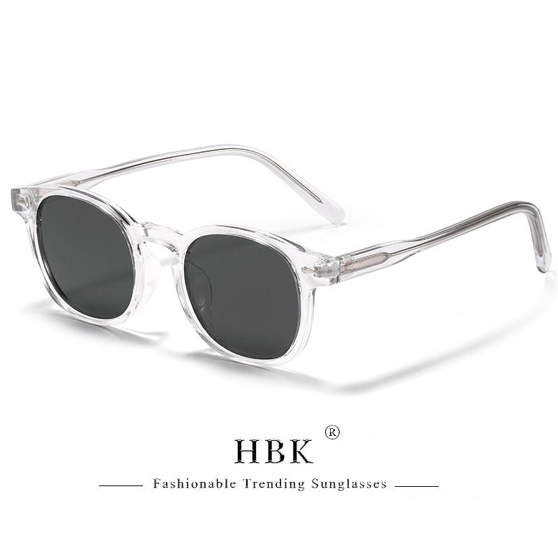 HBK Retro Men's Fashion Polarized Sunglasses High-Quality Tr-90 Frame Vintage Sun Glasses Women's Travel Party Eyeglasses