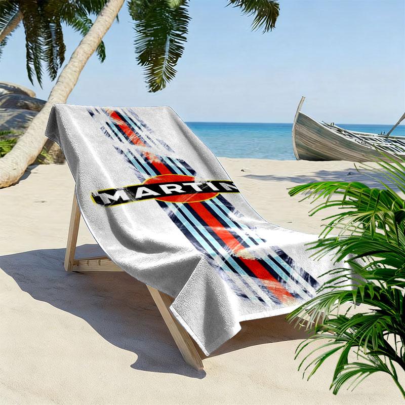 Asciugamano da Spiaggia Stampa Martini Racing, Asciugamano Grande Morbido ad Asciugatura Rapida per Spiaggia Campeggio Nuoto