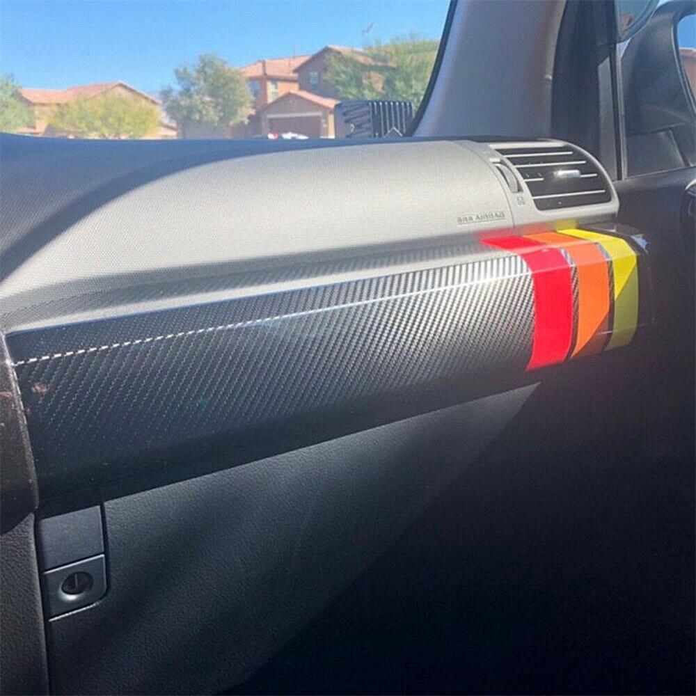 1pc 10-Inch Classic Retro Style Tri-Color Stripe Decal Sticker For Toyota Lexus