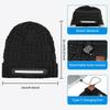 Winter Warm Bluetooth Music Knitted Hat Plus Velvet Coldproof Ear Protection Hat Supporting Wireless Calls USB Rechargeable