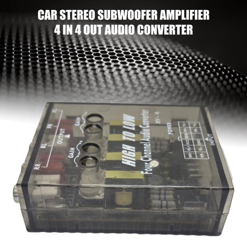 Powerful 4 Channel Sound Splitter ABS Car Sound Processor for Car Subwoofer Enhancing Music Experience On The Road