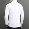 Men's Sports Shirts Stand Collar Half Zip Sweatshirt Solid Color Slim Fit Long