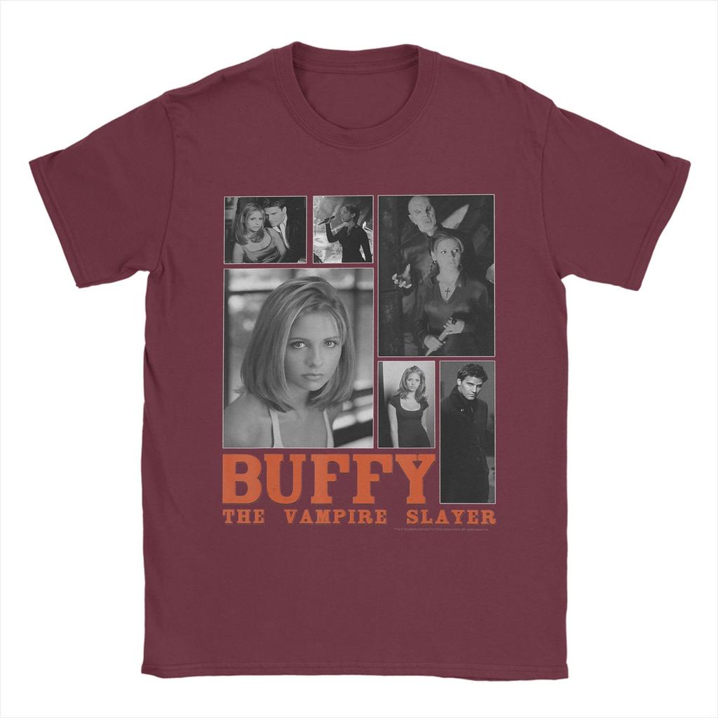Buffy the Vampires Slayer T Shirt for Men Cotton Fun T-Shirt Round Collar Tees Short Sleeve Tops Birthday Present