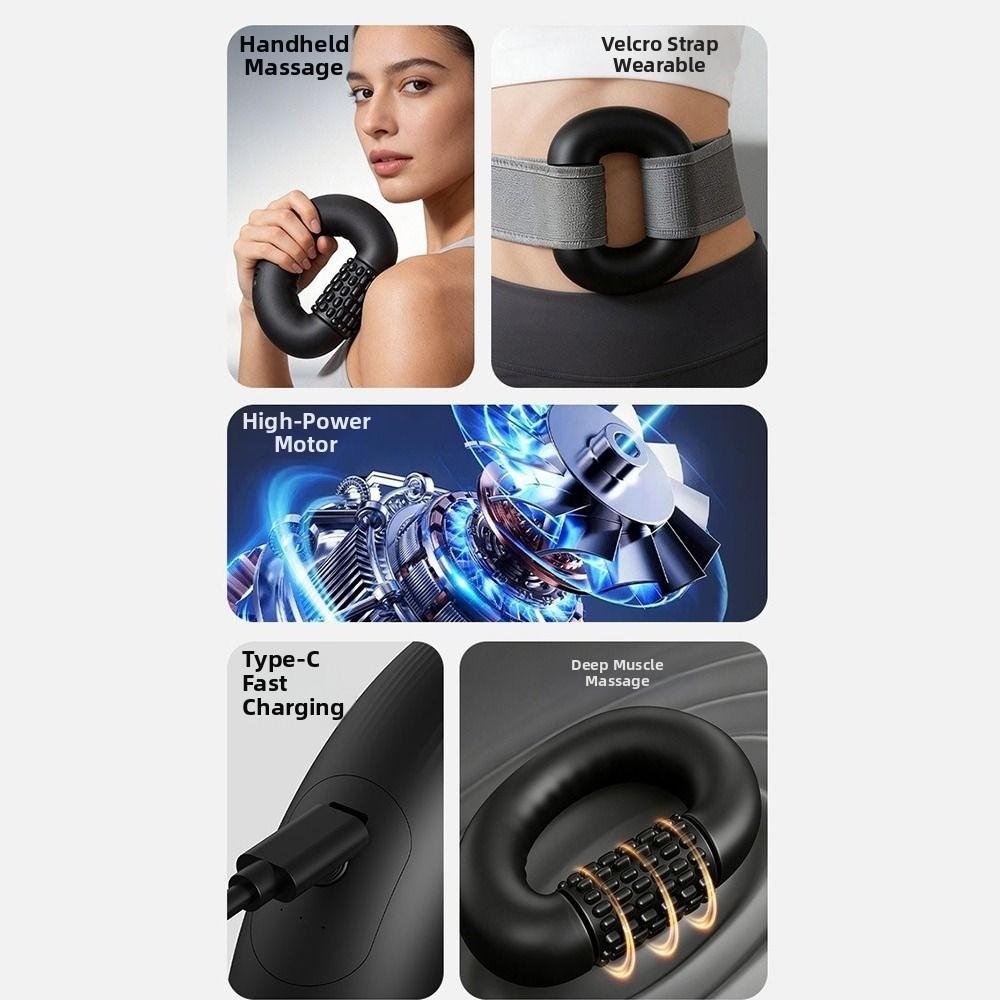 Rechargeable Cordless Massage Roller Percussion Rolling Percussive Massager  Muscle Recovery