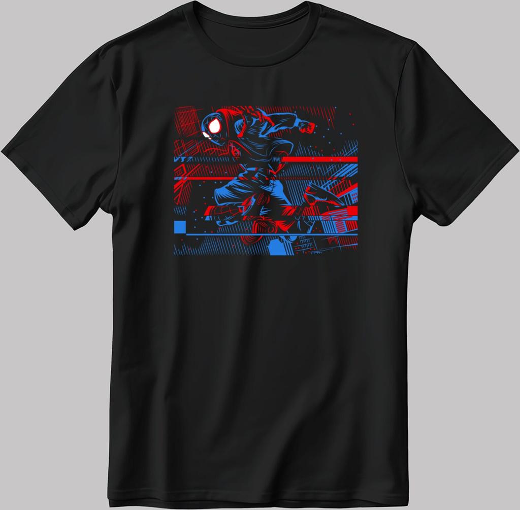 Spider Man Into The Spider-Verse Short Sleeve White-Black Men's / Women's T-Shirt U135