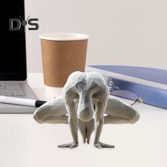 Figurină de om de yoga abstractă Padmasana yoghin statuie desktop meditativ om sculptură pentru decor de cameră de zi yoga