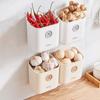 Punch-Free Ginger Garlic Storage Baskets Small Wall-mounted Storage Box  Bedside