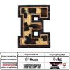 Leopard Print Velvet Cloth Patch with English Letter and Black Sequin Embroidery