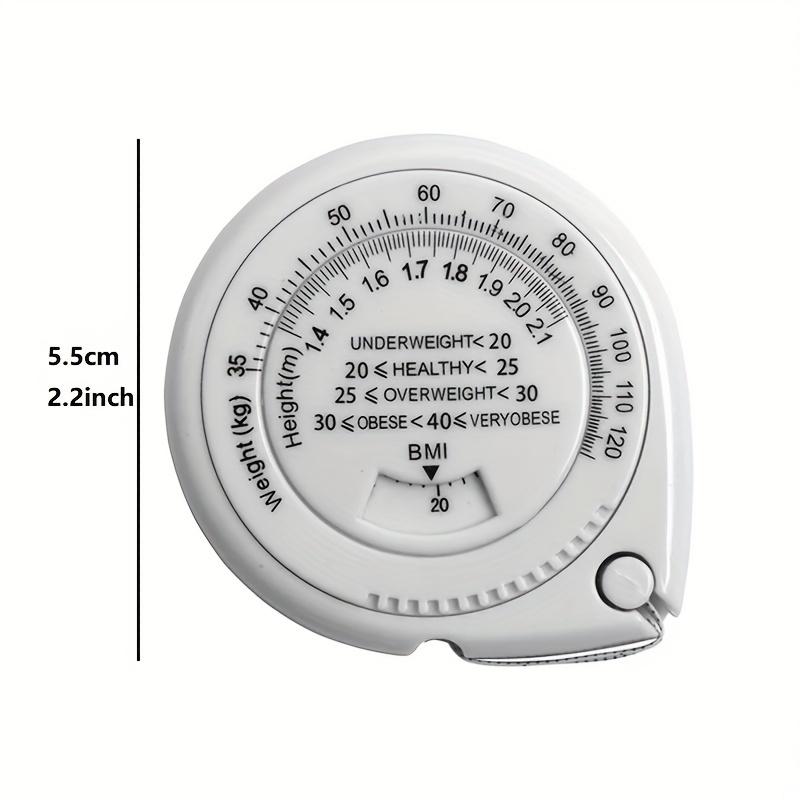 1 x 59,06"/59" BMI Körpermaßband, ausziehbarer Kunststoff-Maßband mit metrischer Skala und tropfenförmigem Gehäuse – Ideal für Mode