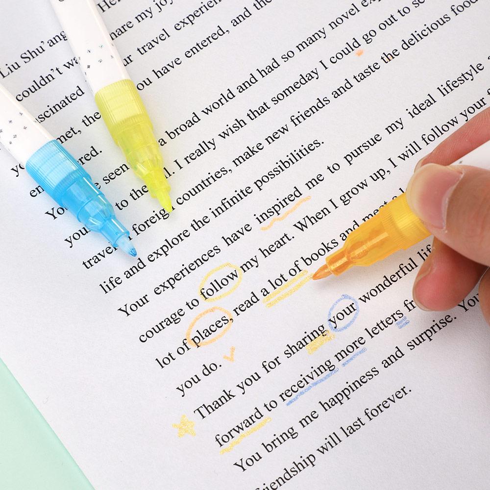 5pcs Shine Highlighter Pen Set Bling Glitter Shining Art Marker Color Drawing Painting Lettering Journal School