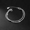 925 Silver Double Heart Charms Bracelet for Women New Arrival Geometric Zircon Adjustable Bracelet Exquisite Jewelry