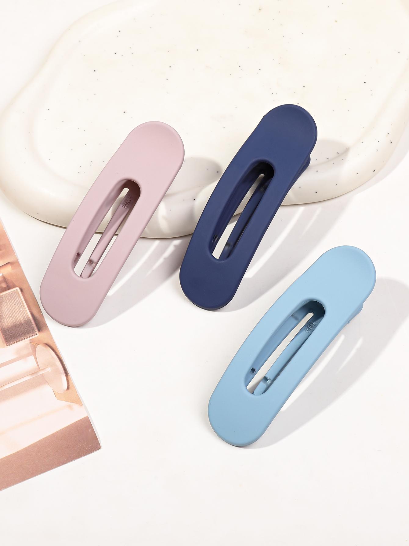 

3 шт. Большие разноцветные плоские заколки-крабы для волос для женщин, Заколки для укладки волос для тонких густых волос, Зажимы-аллигаторы, Аксессуары для волос