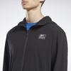 Reebok Solid Color Fitness Hooded Jacket Men jackets Black HR3567