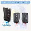 For Lexus Key Fob Cover Keychain For Es 260 Es350 Gs300 Gs350 Gs430 Gs450H Is250 350 Ls460 600H Tpu Gray Accessories