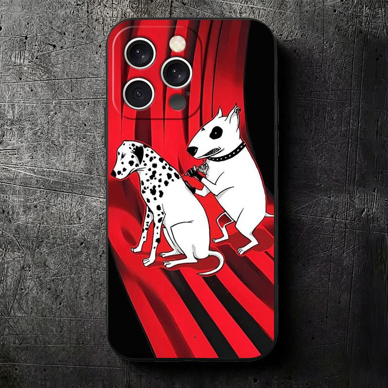 Bull Terrier Dog Cute Puppies Soft Phone Case for iPhone 16 16E 17 Air 15 Pro Max 14 Plus 13 Mini 11 12 7 Black Cover Back Shell