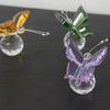Cute Butterfly Ornament White Crystal Crystal  Crafts European Style Crystal Butterfly  Wedding