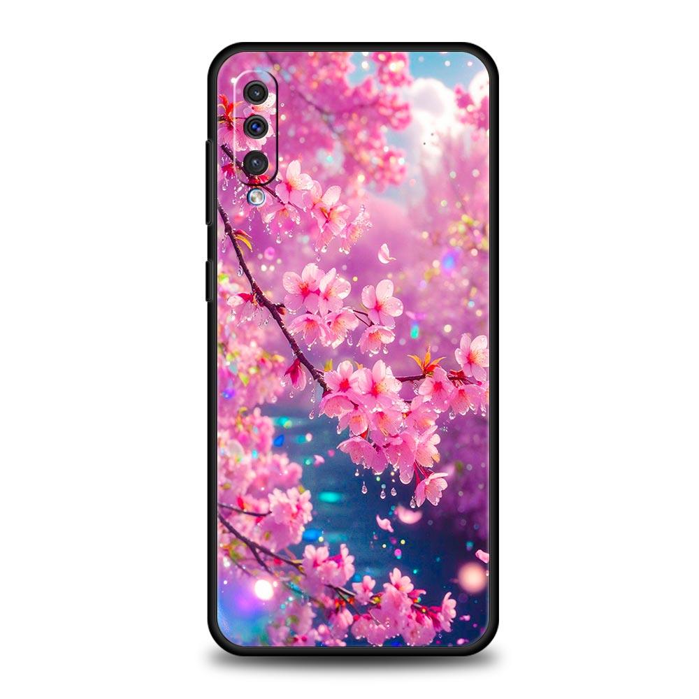 Korean Flower Phone Case for Samsung Galaxy A56 A36 A26 A16 A34 A24 A42 A22 A20 A12 A40 A30 A10 5G Soft TPU Cover Shell Fundas