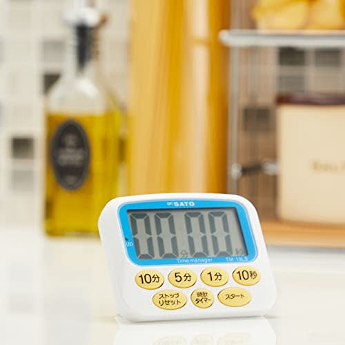 Sato Keiryoki Seisakujo (Sato Keiryoki Seisakujo) Sato Keiryoki (SATO) Timer, Large, with Magnet and Clock, TM-19LS 1709-02