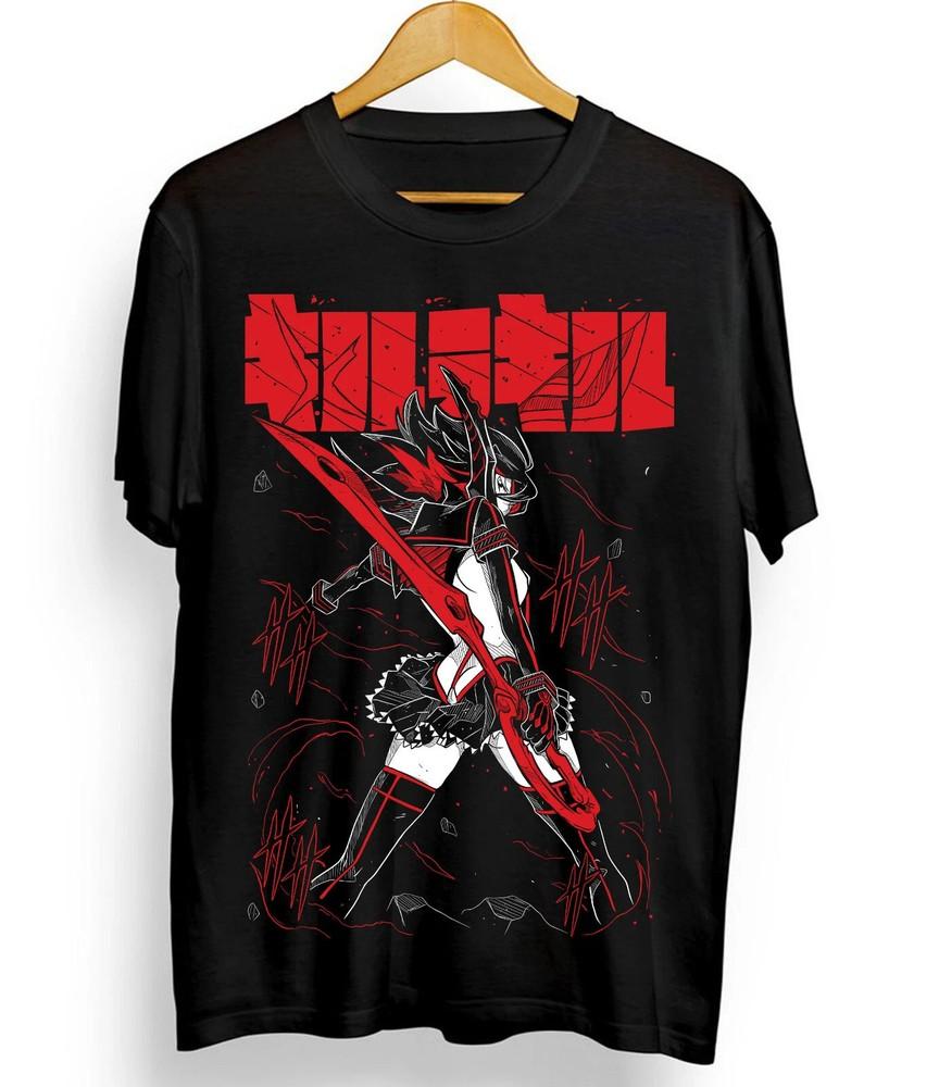 Ryuko Inspired T-Shirt Girl Anime Black Shirt All Size Unisex T-Shirt XXXL