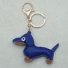 In-Stock Dachshund Cartoon Pendant Leather Dog Bag Charm Phone Case Accessory Creative Car Charm