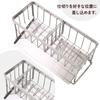 SUGGEST Sponge Rack with Water Flowing Diagonal Tray Stainless Steel with Dividers Sponge Holder Sponge Rack Detergent Rack Sponge Holder Kitchen Sink