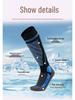 Merino Wool Knee-High Ski Socks: Thick, Warm, Non-Slip, Sweat-Absorbent for Men & Women.
