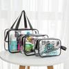 Waterproof Portable Transparent Makeup Bag - Large Capacity Travel Cosmetic Organizer for Women