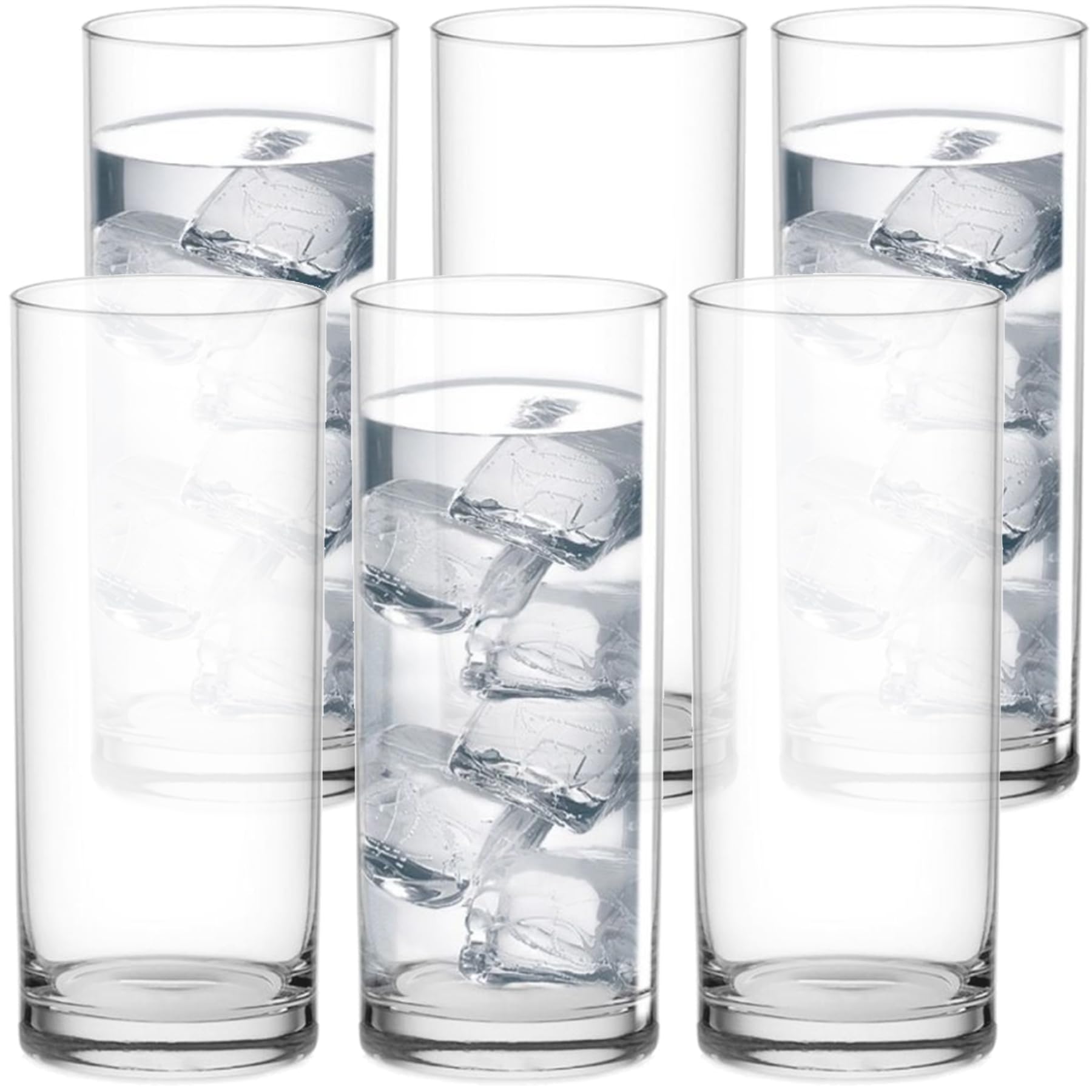 Horikoshi Glass Zombie Glass Collins Glass Ocean Long Tumbler 355ml Set of 6 Clear