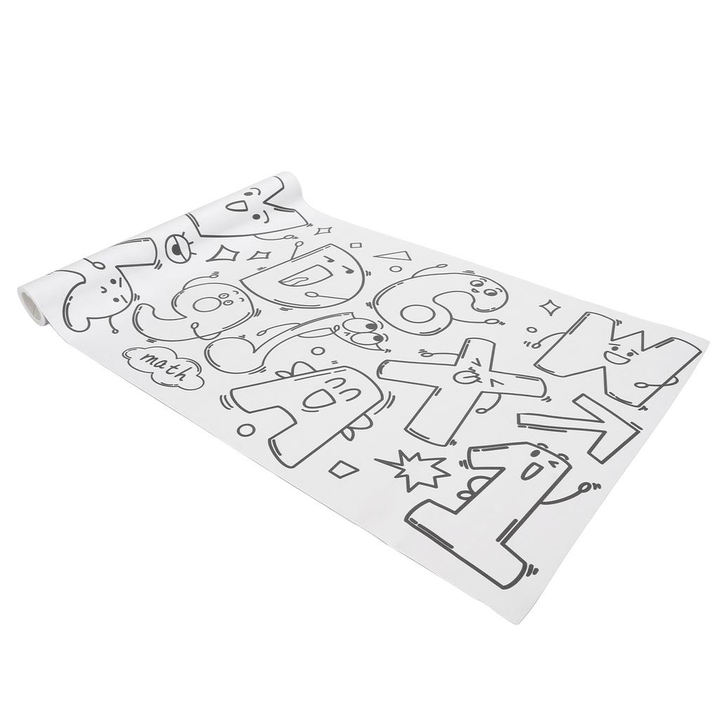 Coloring Paper Roll 3.3yd Long 11.8in Wide Safe Smoothing Multi Purpose Children"s Drawing Roll for