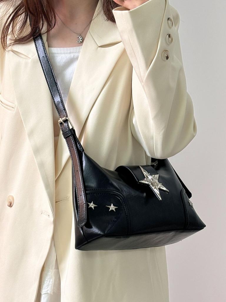 JIAERDI Versatile Star Y2k Shoulder Bags Hot Girls Sweet Cool Pu Leather Casual Crossbody Bags Female Retro Messenger Bag 2025