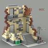 Nowe Klocki Wojskowe z II Wojny Światowej MOC Miasto Uliczna Bitwa Uszkodzone Ruiny Model Miniaturowy Platforma Scena Kreatywna Zabawka