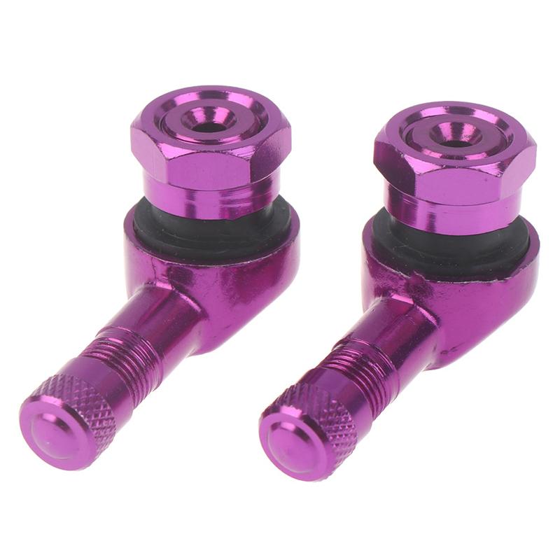 2Pcs Cnc Motorcycle 90 Degree Angle Wheel Tire Stem Tubeless Valve Aluminum