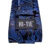 Hi-Tie Dunkelblau Blumen Jacquard Paisley Krawatte Set Herren Seide Krawatte Tasche Platz Manschettenknöpfe Party