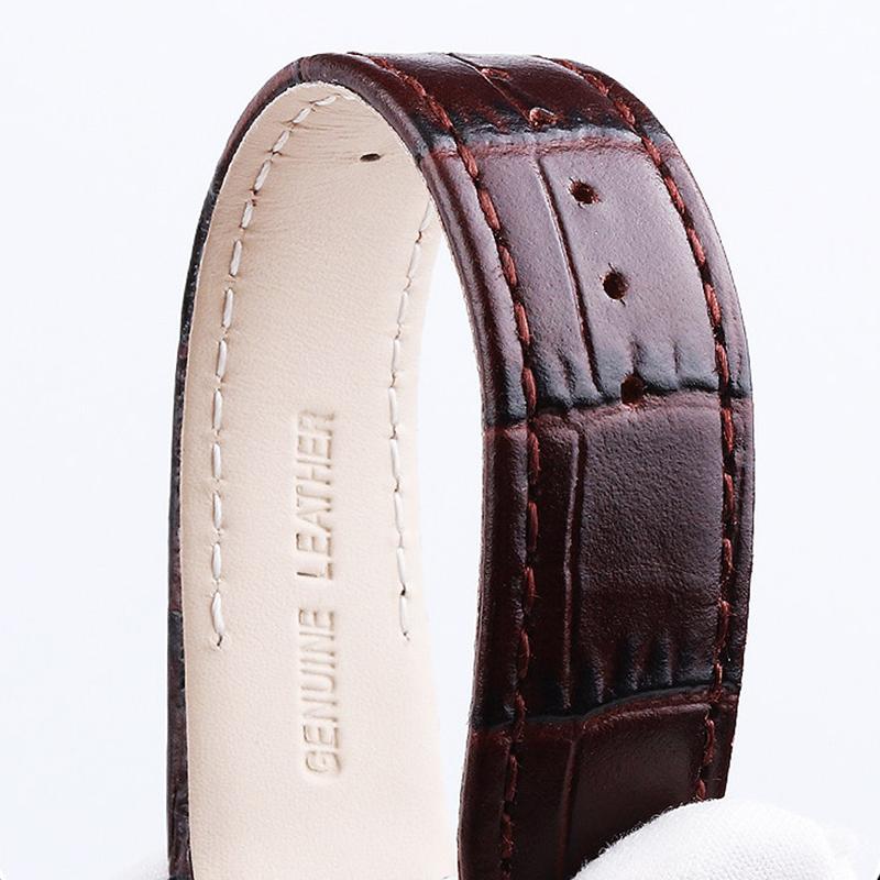 Gebogenes Rindsleder-Uhrenarmband für SEIKO Premier Serie SNP093 096 114 126 127 gebogenes Leder-Uhrenarmband 21mm Armband Armband