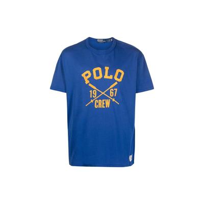 Polo Verão 23 Camiseta Manga Curta Pulôver Estampa Logo Masculino Tops Azul Real 710900957-001