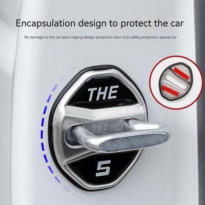 Per BMW Serie 5 G60 i5 2025 Decorazione Bullone Serratura Porta Auto Interno Acciaio Inossidabile Copertura Protettiva Adesivo Accessori Styling