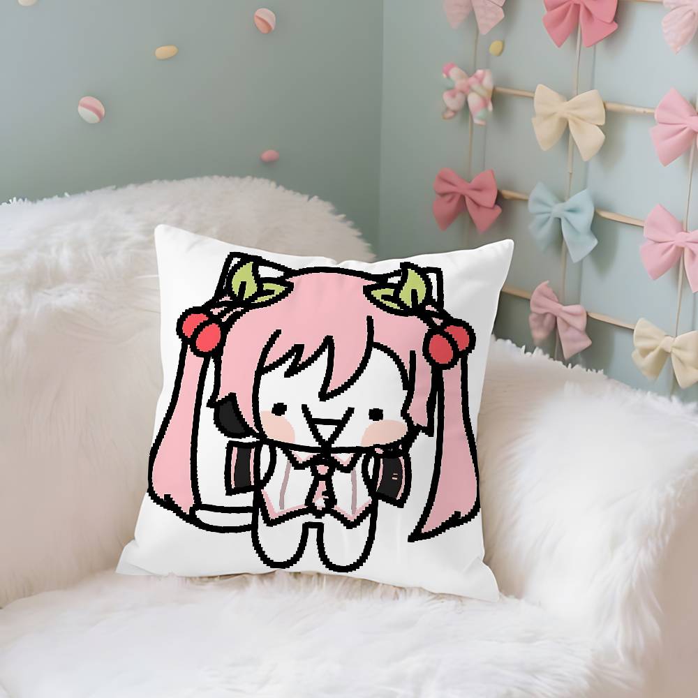 Virtual Singer A-Akita N-Neru Case Plush Fabric Soft Pillowcase Double Sided Print Cushion Cover Household Gifts