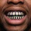 DIY Glossy Teeth Grillz Hip Hop Gold Gradient Color Colorful Top Bottom Tooth Caps For Women Men Jewelry Halloween Cosplay Gift
