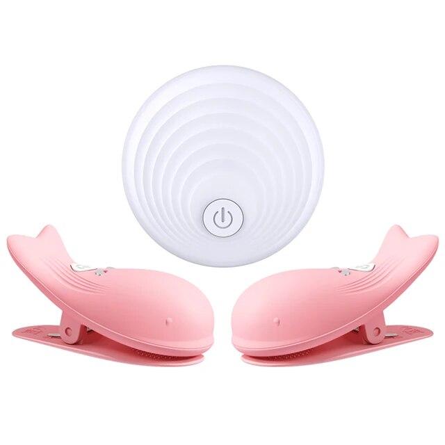 Electric Nipple Clamp Breast Massage Female Masturbation Stimulate Clit Adult Games Erotic Accessories Sex Toys For Women Couple