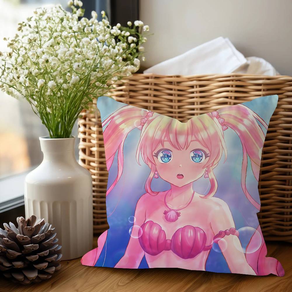 Mermaid Melody Anime Pichi Pitch Pillowcase Toon Gift Cushion Cover Bedroom Home Sofa Chair Seat Decor Pillow Case
