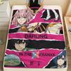 1PC Franxx Patterned Flannel Blanket Suitable For All Seasons For Home Decor Warmth And Comfort Gifts Holiday Present