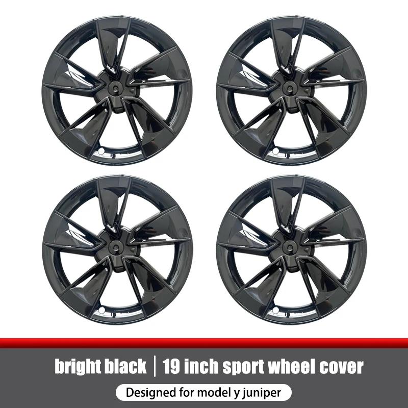 4PCS Hub Cap for Tesla Model Y Juniper 19-Inch 2025 Performance for Crossflow Wheel Cover Automobile Hubcap Full Rim Accessories