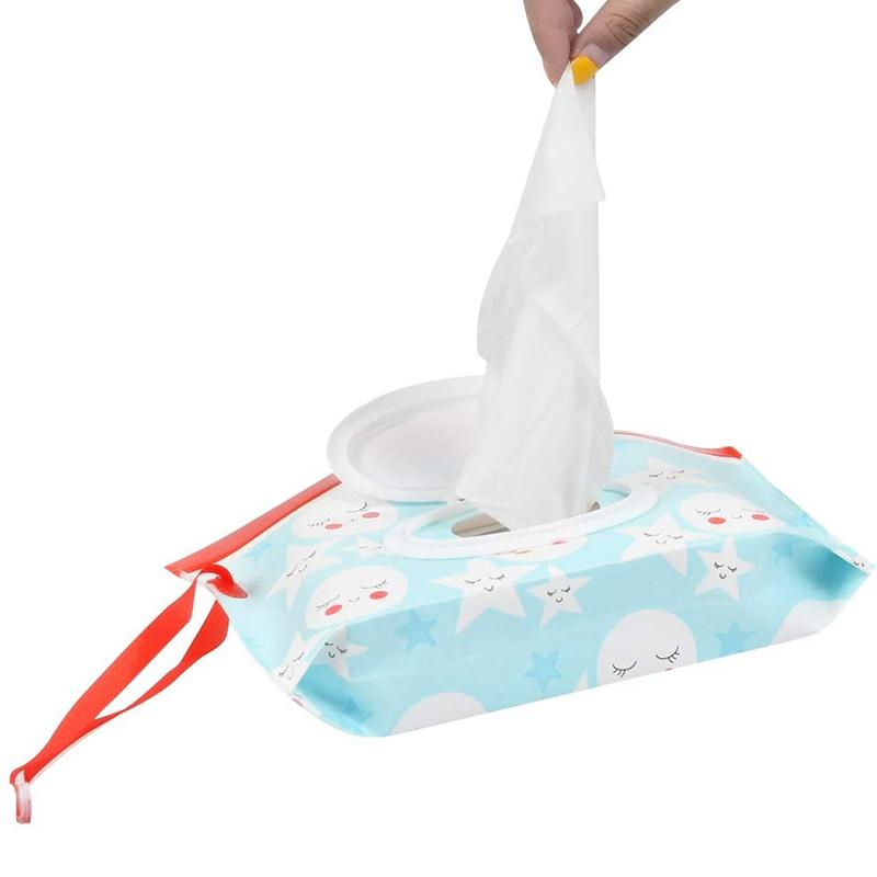 1 Adet Eva Bebek Islak Mendil Kılıfı Mendil Tutucu Kutu Kapaklı Çıtçıtlı Askılı Yeniden Kullanılabilir Doldurulabilir Islak Mendil Çantası Dış Mekan Kullanışlı Peçete Kutusu