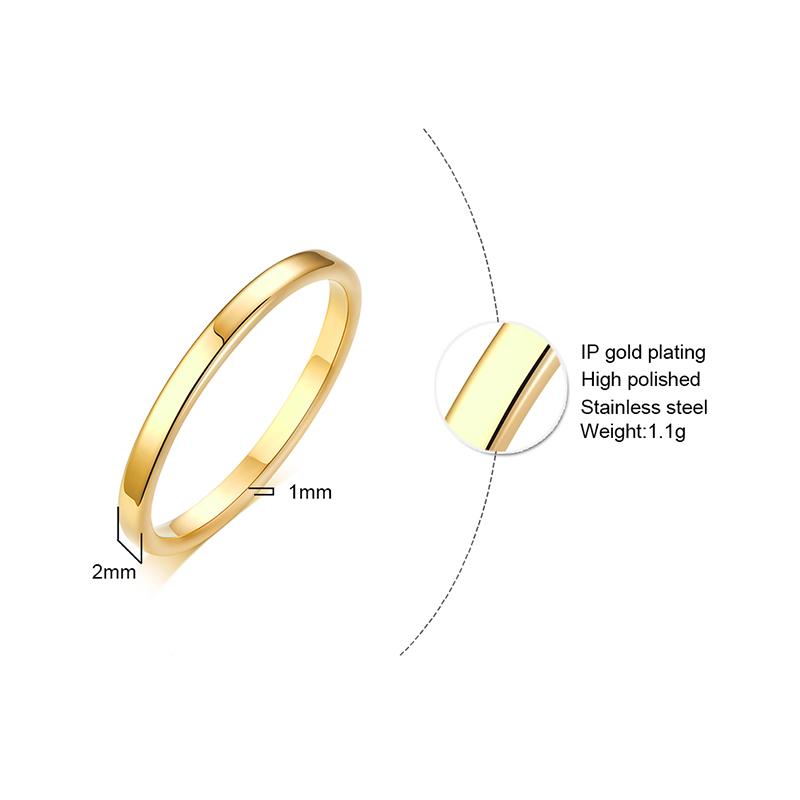 3mm Braided Twist Ring for Women Stainless Steel Gold Color Twist Rope Rings Infinity Stacking Band Wedding Jewelry