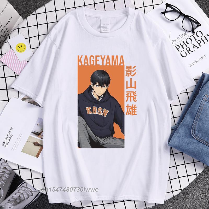 Cartoon Kageyama Tobio Anime Tshirts Unisexs Hip Hop Fashion Funny Tee Shirts Casual Brand Tops Volleyball Club Unisex Tshirt