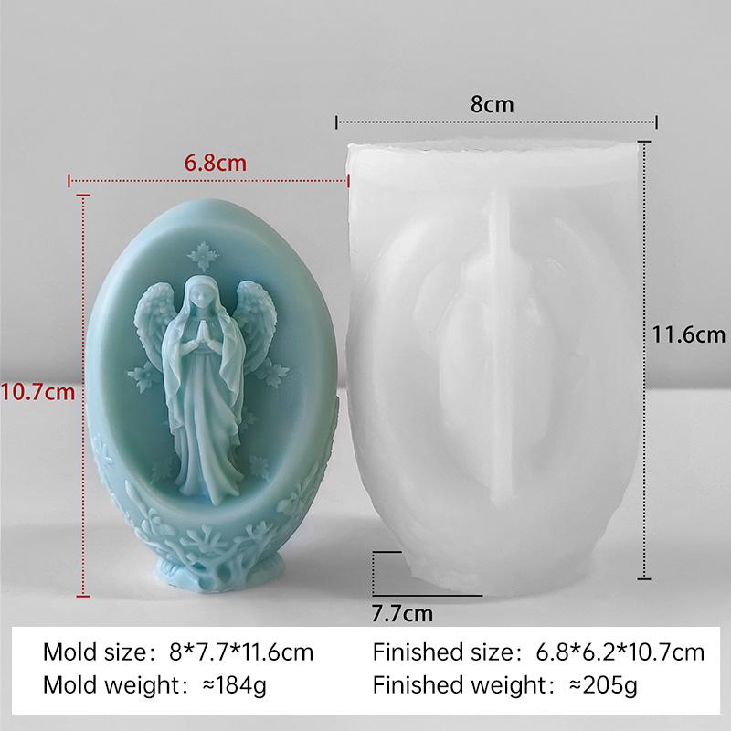 3D Osterei Silikonform Handgemacht Aroma Kerze Gips Ornamente Mods DIY Jungfrau Maria Jesus Osterdekoration Handwerk Herstellung