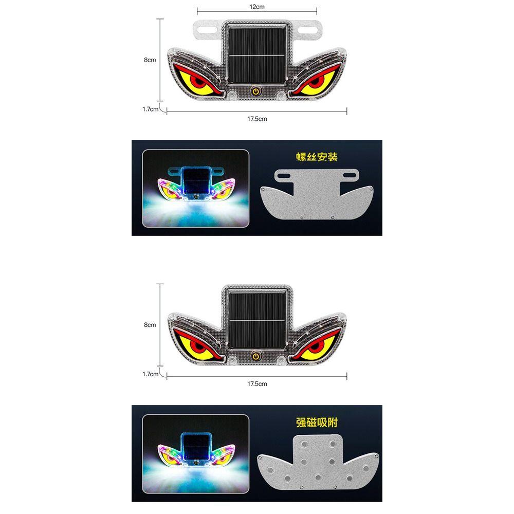 Colorful Solar LED Car Light Wireless Car Warning Light Gifts Vehicle Strobe Light
